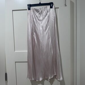 H&M Champagne Slip Skirt with Slit